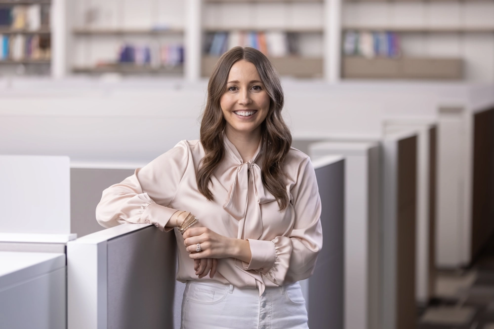 portrait of a smiling person in professional attire